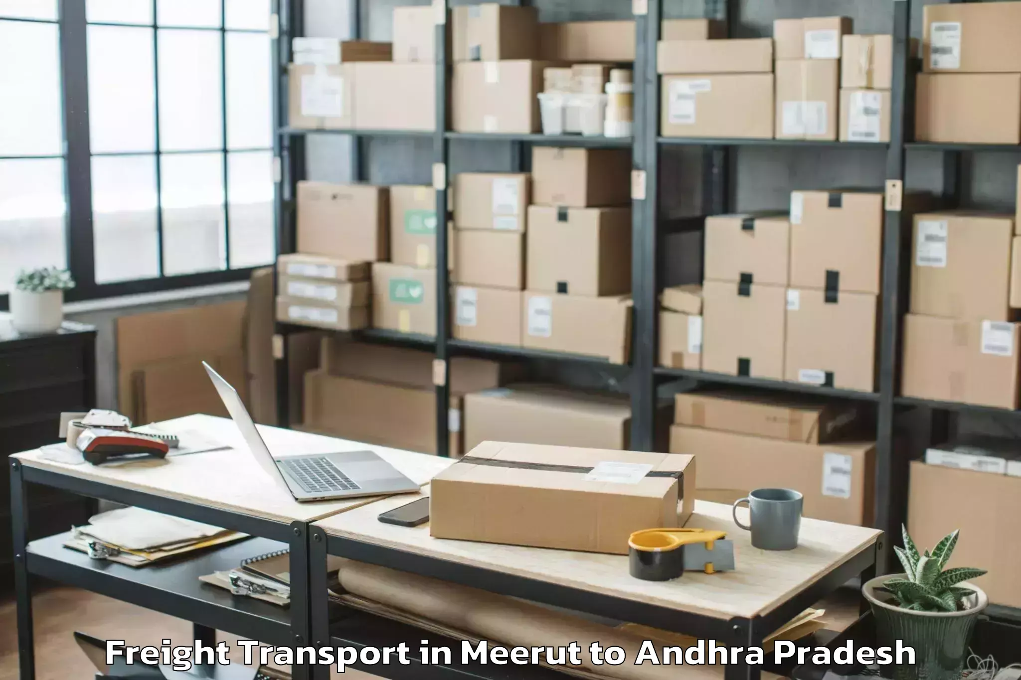 Top Meerut to Musunuru Freight Transport Available